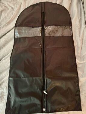 Black Garment Bag with Clear Viewing Window